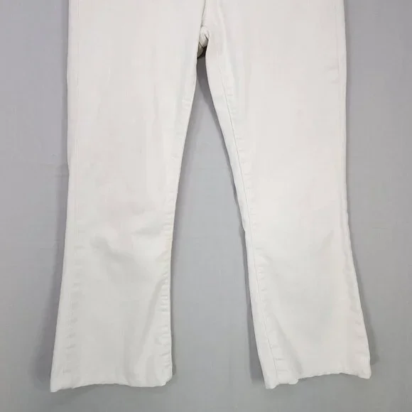 Pilcro Anthropologie Superscript Flared Jeans Women's Size 26 White 23" Inseam - Picture 14 of 15